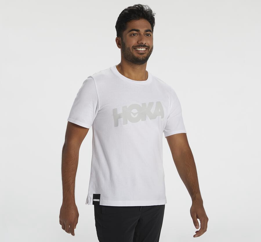 Hoka One One Gömlek Erkek Beyaz - Brand - ZI1208659